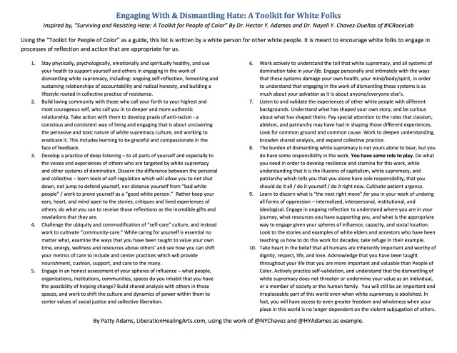 Engaging and Dismantling Hate